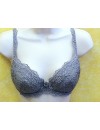 Gray Lace Cup and push-up pads